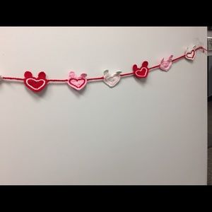 Garland Valentines Hearts mouse ears new